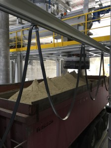 FGD Gypsum loading from a Eurosilo sytem into the truck